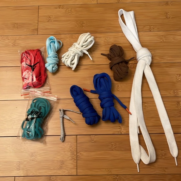 9 Nike/Jordan dunk replacement laces shoelaces Red Blue White Brown royal blue - Picture 1 of 11